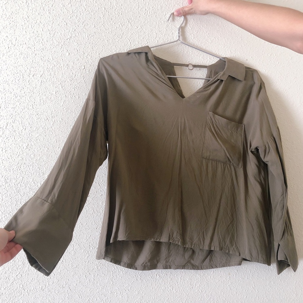 Moss green blouse